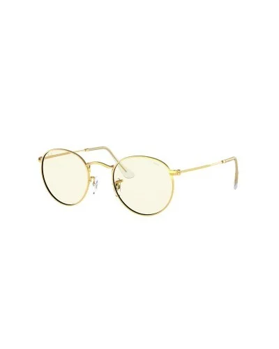 RAY-BAN 3447 ROUND METAL 9196BL LEGEND GOLD SUNGLASSES